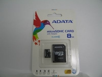 Карта памяти micro SD A-Data 8GB Класс 10 c адаптером